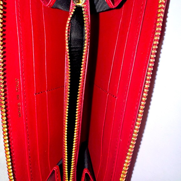 Teddy Blake Zipwallet Croco embossed calf skin Dark Red - Picture 2 of 4